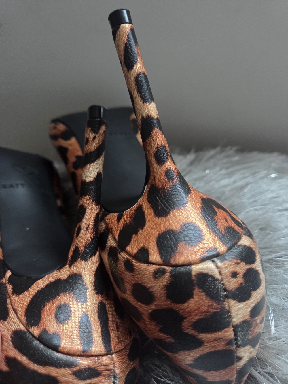Katy Perry Collections Leopard Print Pointed Toe Pumps - Brown/Black - Picture 7 of 14